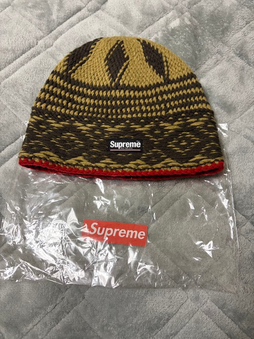 帽子 Supreme Diamond Beanie Khaki Free