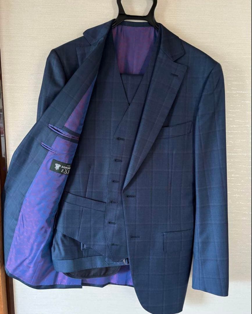 イタリア製エルメネジルドゼニアトラベラー英国製ドーメル 三揃スーツオールシーズン