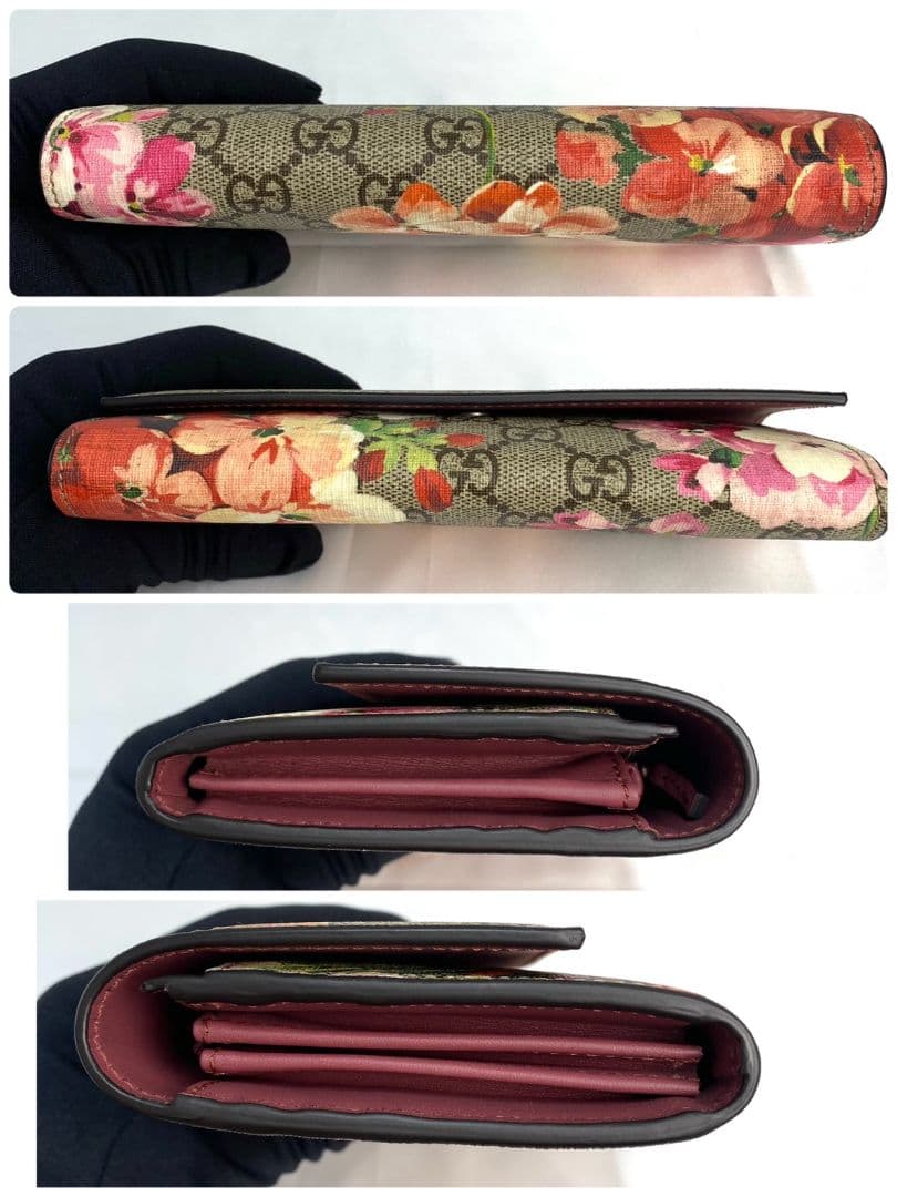 ✨️新品✨️グッチ 長財布 フラップ GGスプリーム ブルームス 花 フラワー