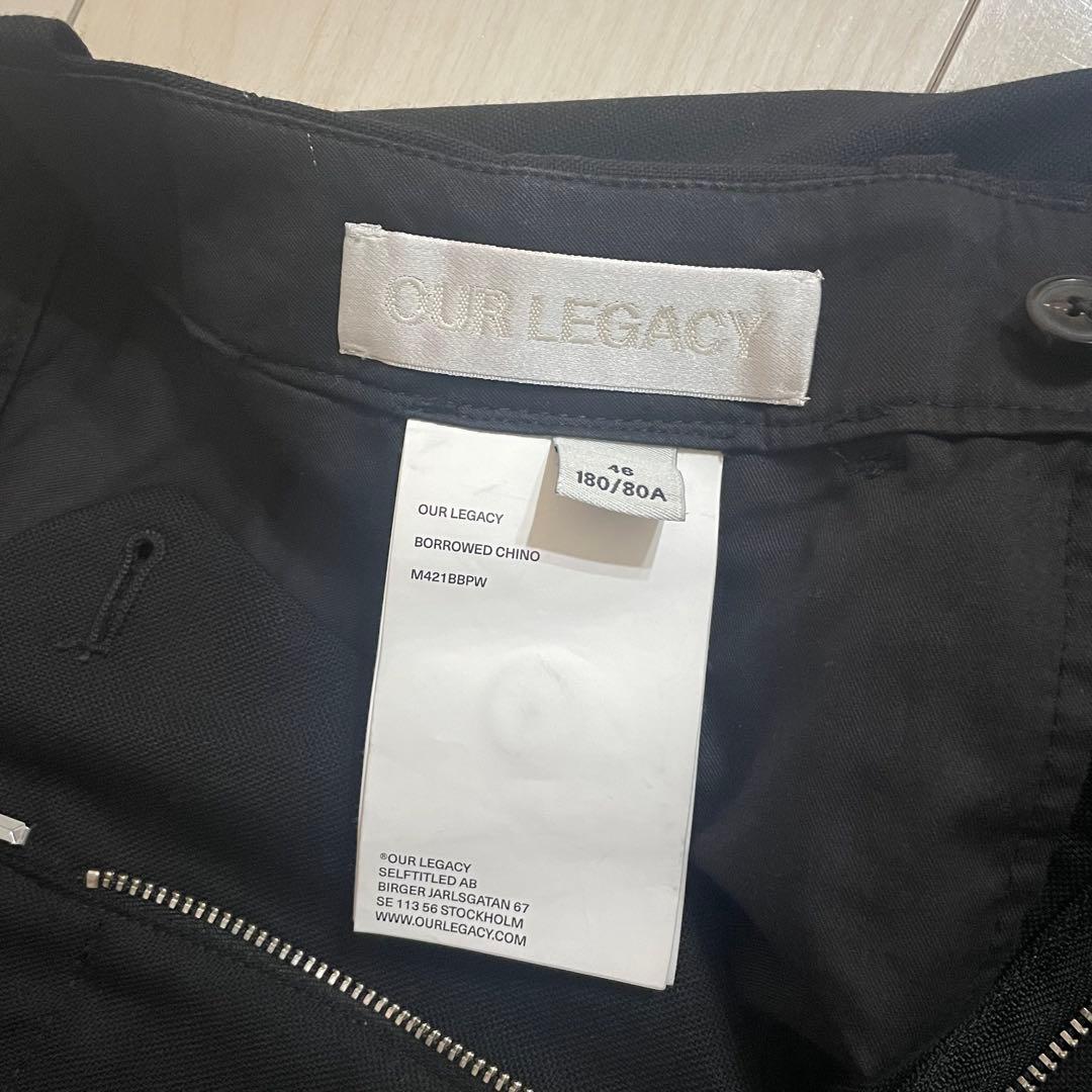 【25ss】OUR LEGACY BORROWED CHINO BLACK 46