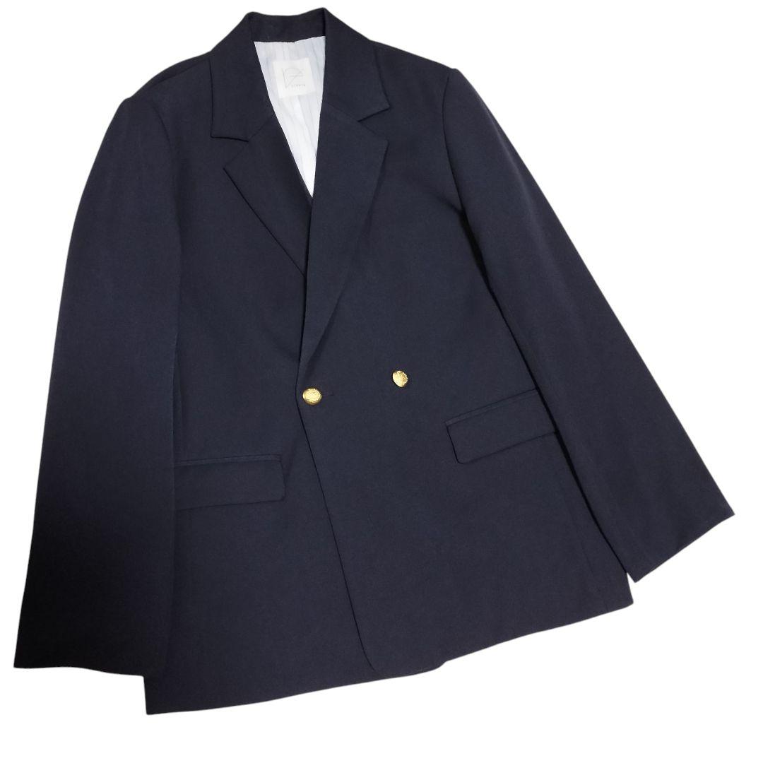 crewreクルーレ ダブルテーラードジャケット ネイビー 金色ボタン L