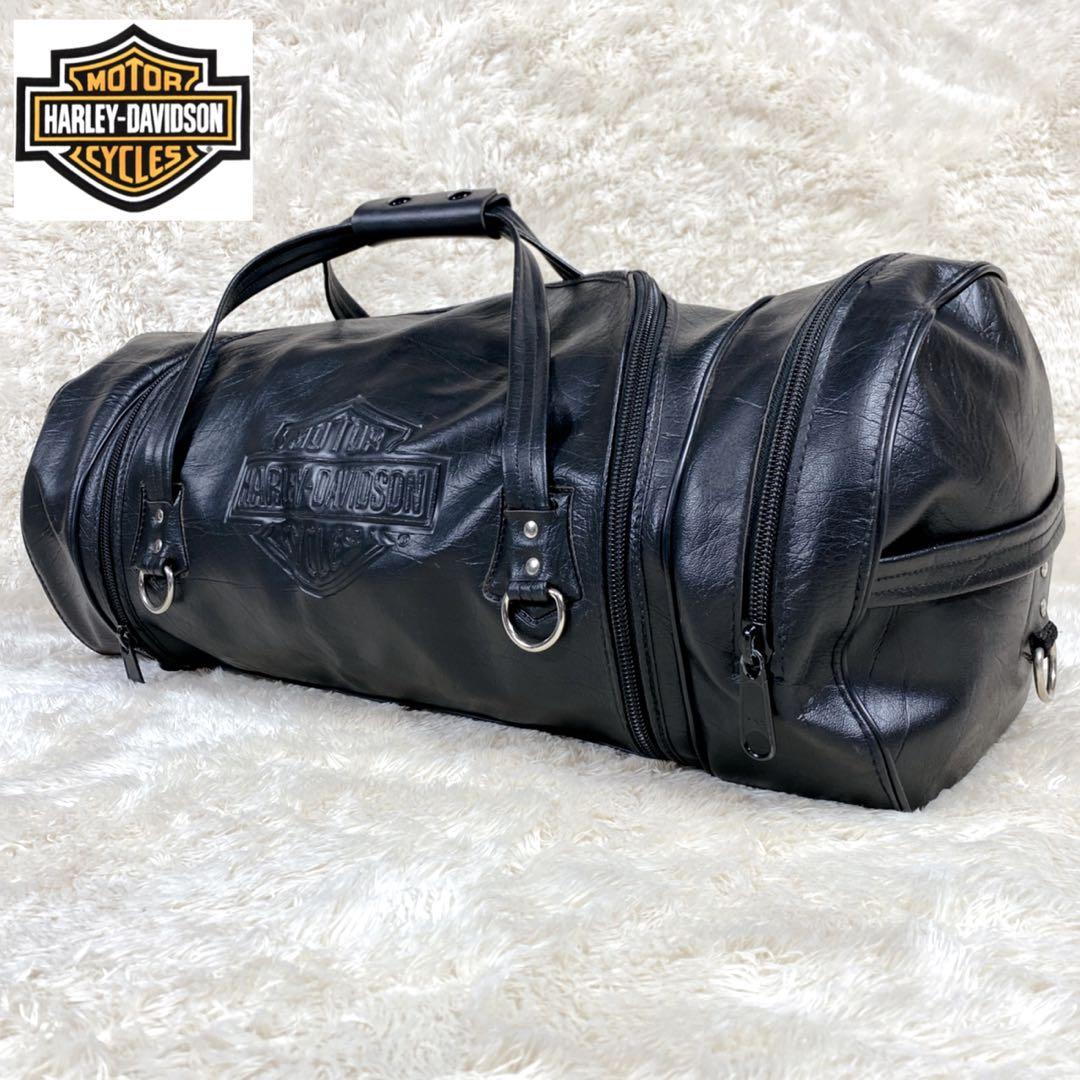 HARLEY-DAVIDSON ハーレーダビッドソン ボストンバック レザー 黒