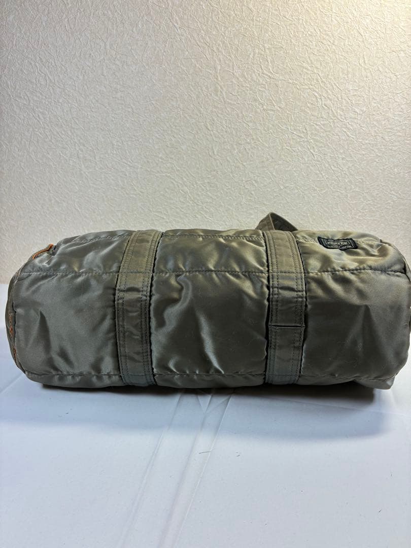 [未使用級] PORTER タンカードラムバッグ ミニボストンシルバーグレー S