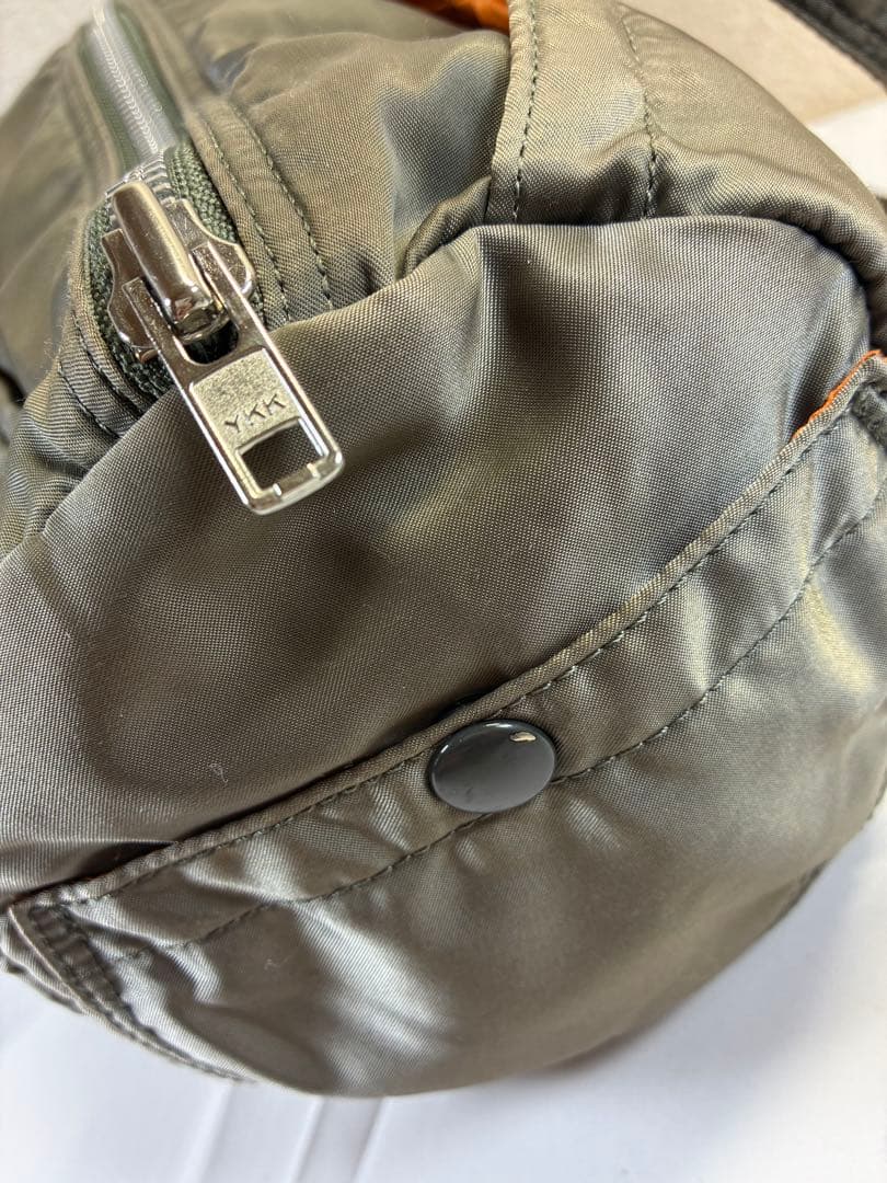[未使用級] PORTER タンカードラムバッグ ミニボストンシルバーグレー S