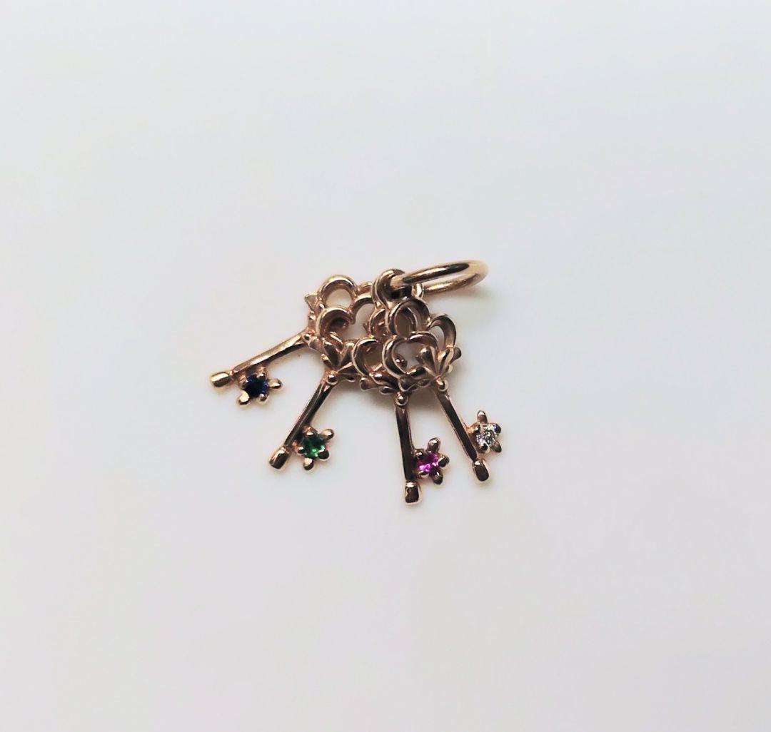 アガット　K10　キーチャーム　ネックレストップ