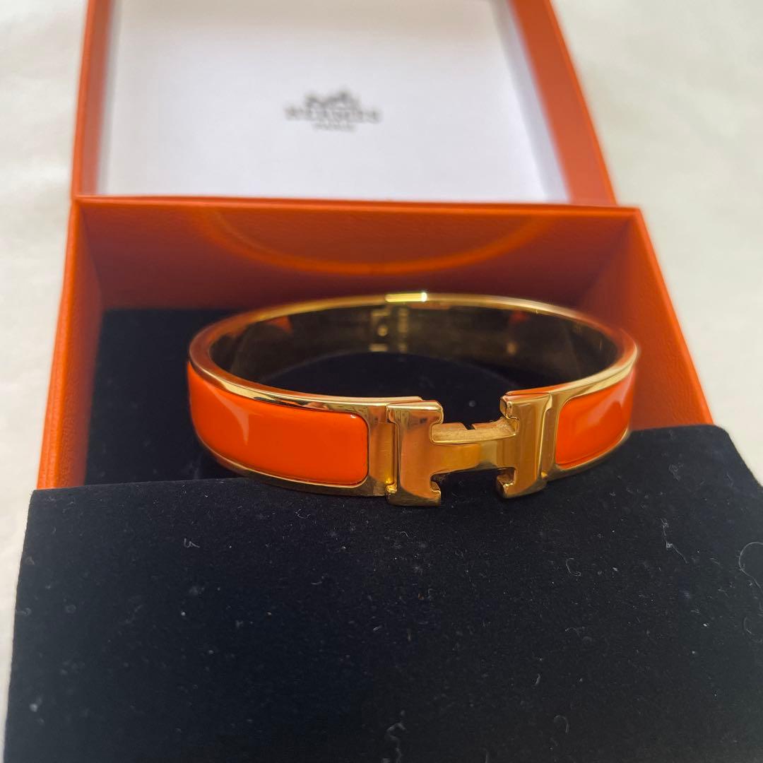 エルメス H型オレンジバングル
