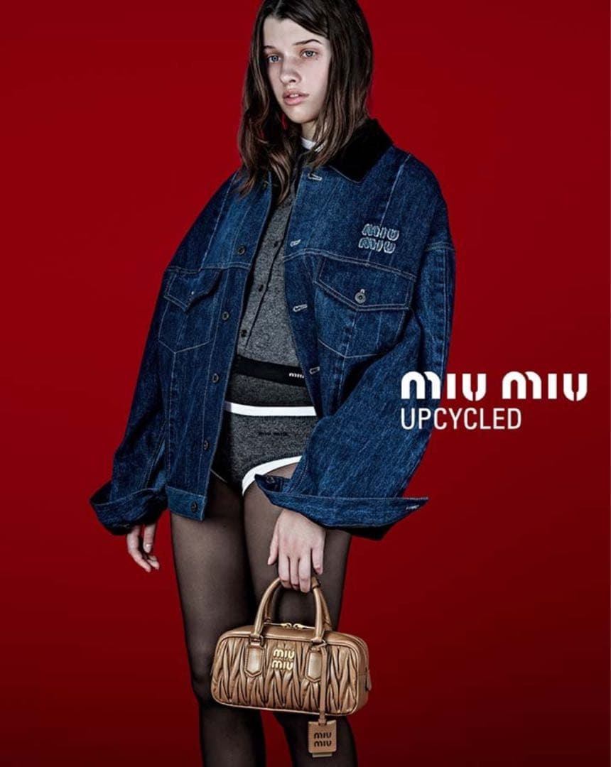 MIU MIU アップサイクルデニムジャケット 38 ミュウミュウ