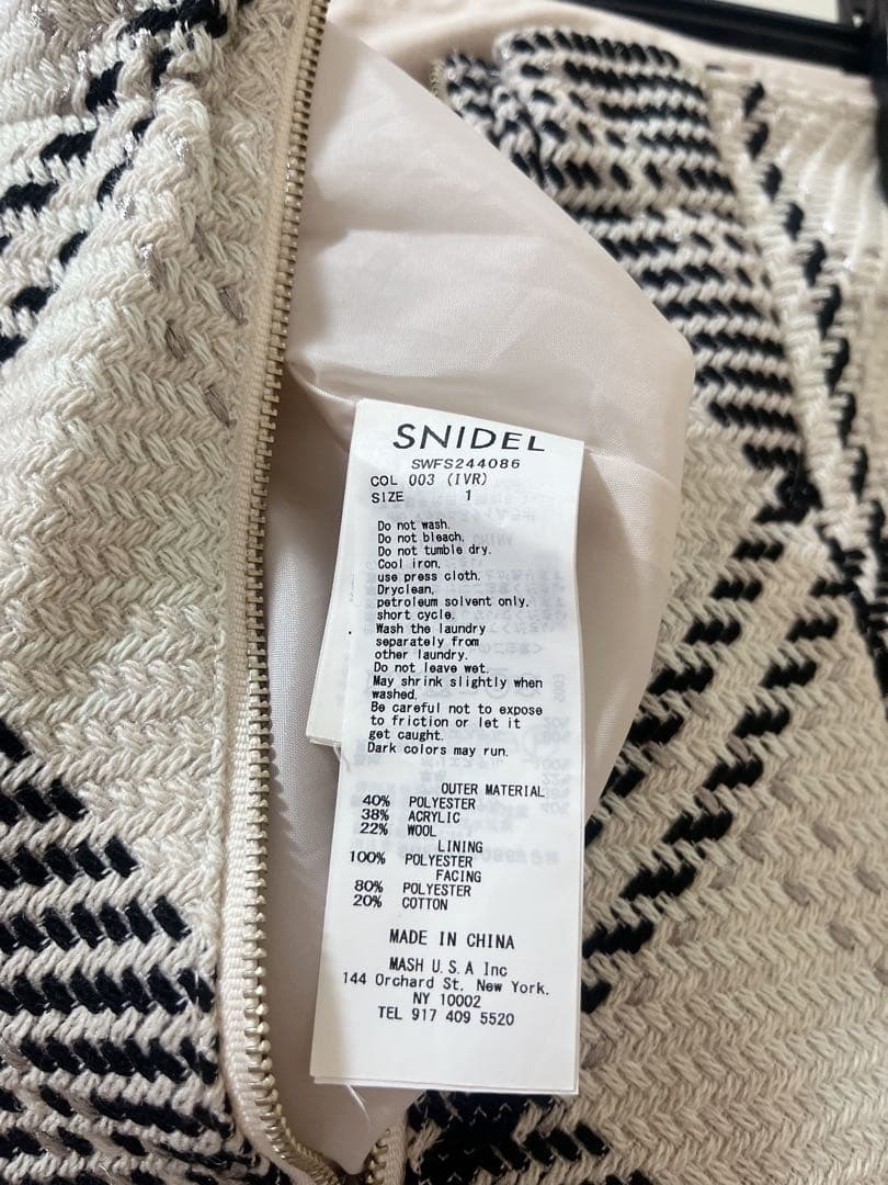 snidel ロービングチェックミニスカート IVR