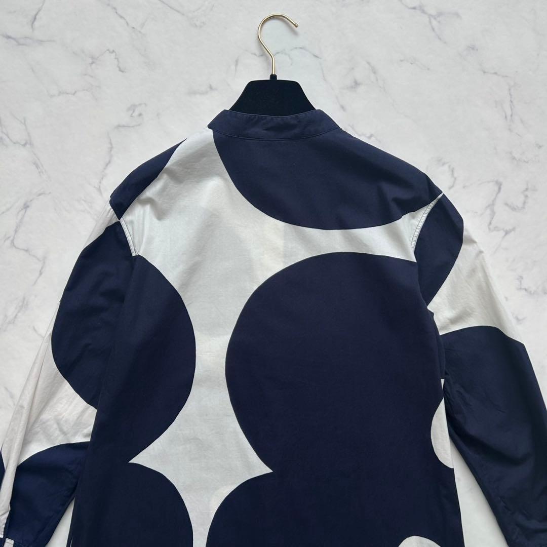 marimekko マリメッコ シャツワンピース　ロングシャツ　総柄