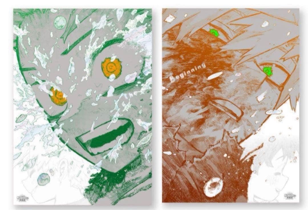 僕のヒーローアカデミア 原画展 A2ポスター 2枚セット 緑谷 爆豪
