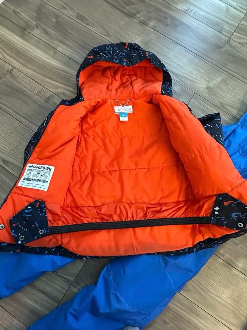 値下げ☆コロンビアColumbiaスキーウェア上下セット120 男の子　柄