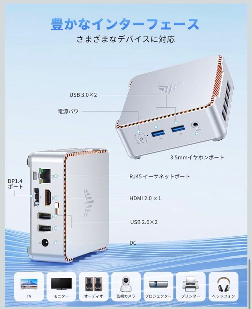 【コスパ最強】 NiPoGi ミニpc N97 GB+512GB SSD 2TB