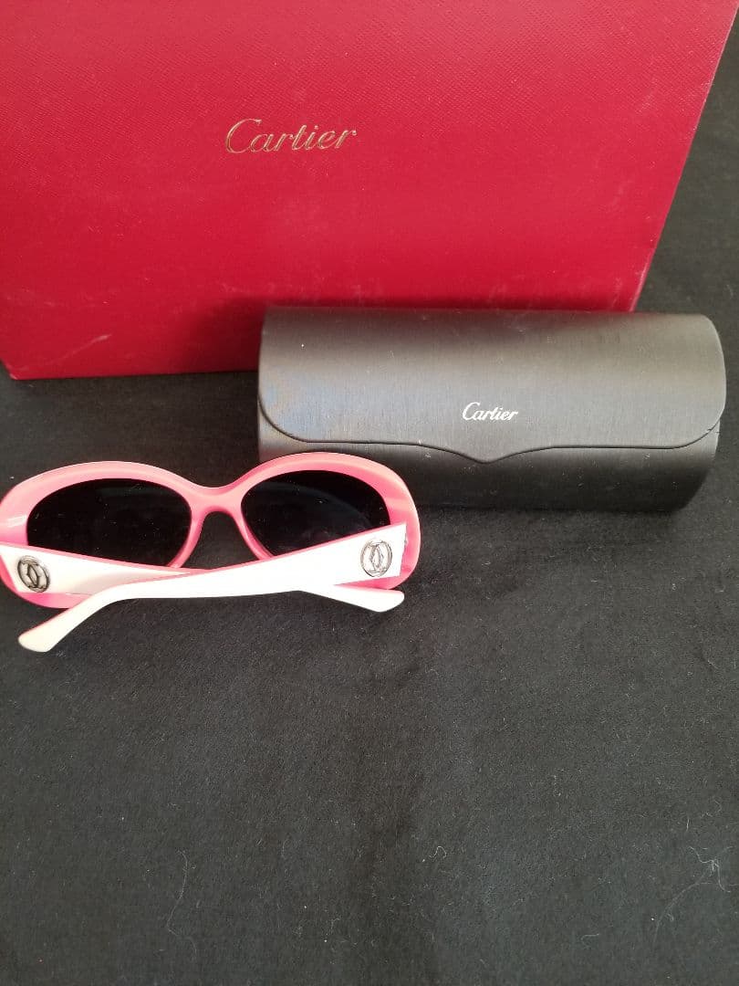 Cartier ピンクホワイト サングラス 定価13万円程