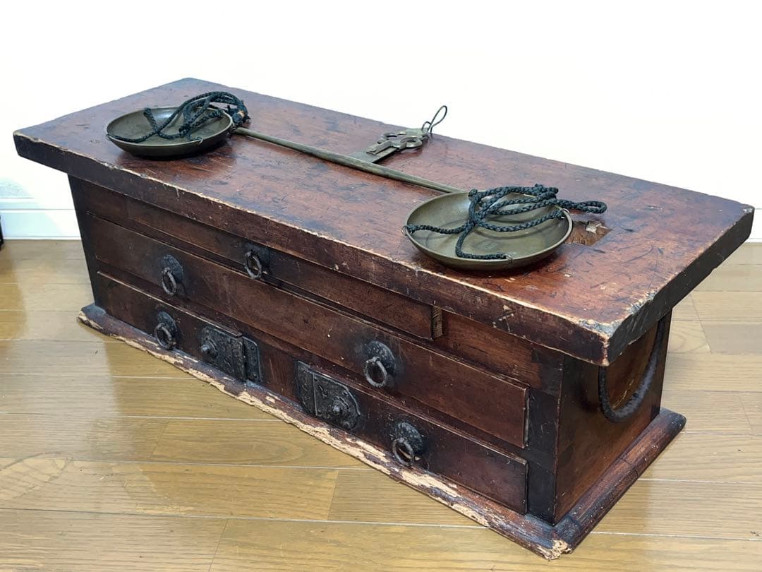 【江戸時代 骨董品★両替天秤 分銅 後藤家繭型分銅】 珍品