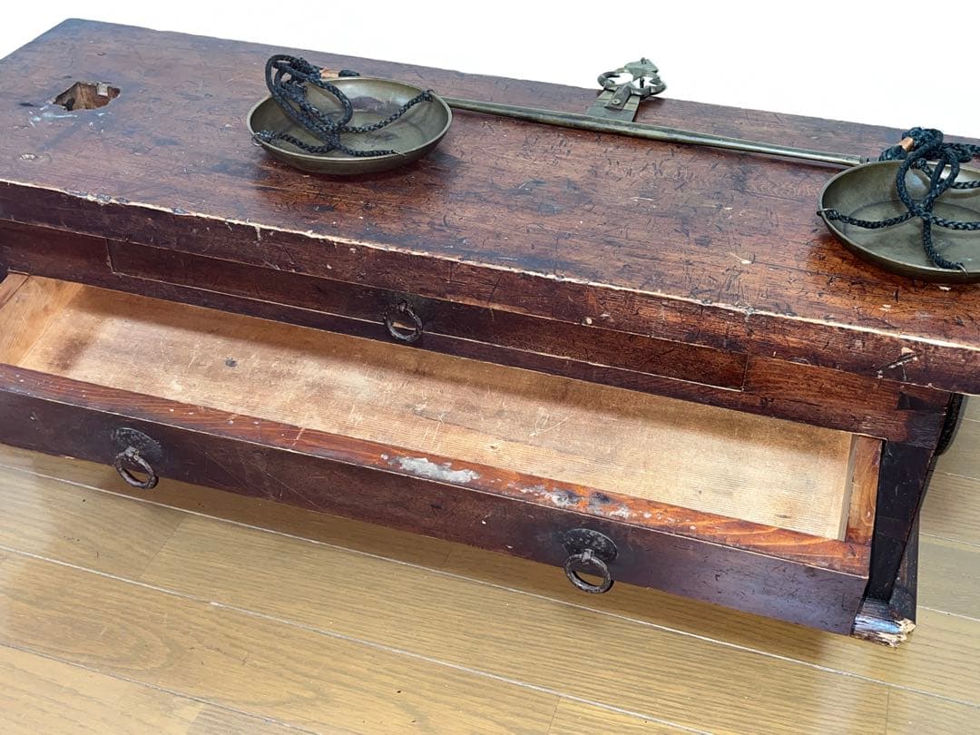 【江戸時代 骨董品★両替天秤 分銅 後藤家繭型分銅】 珍品