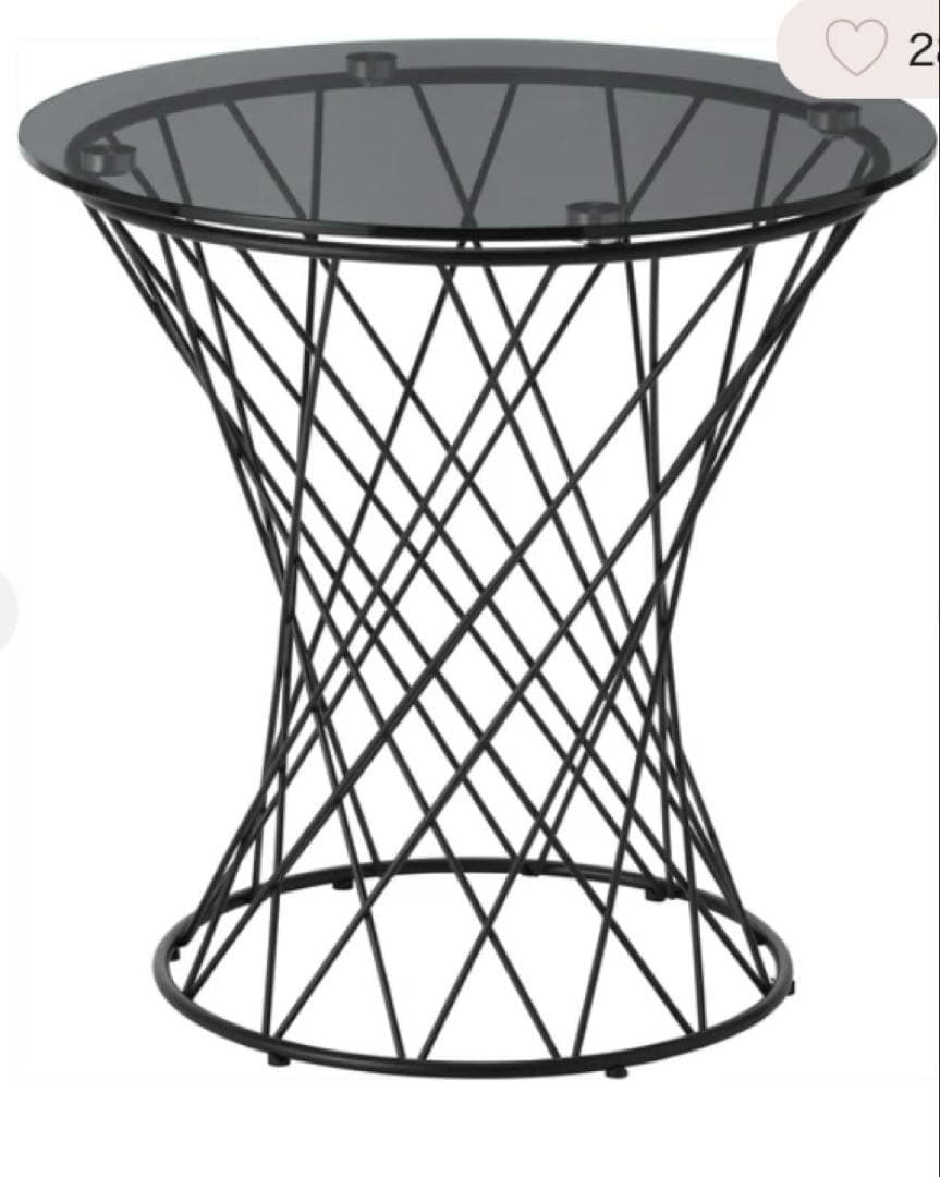 マーリア サイドテーブル ブラック×ブラック φ500