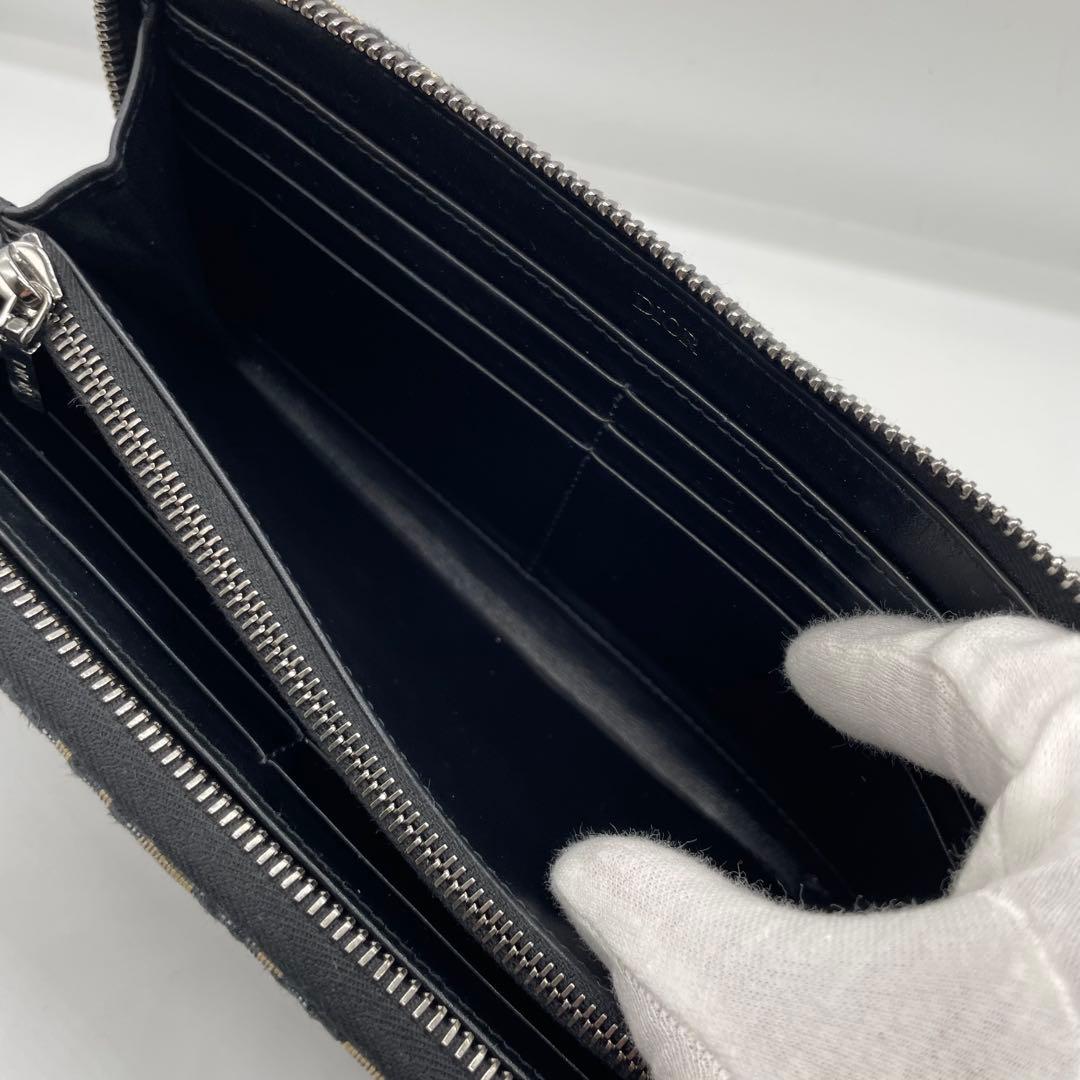 OGd様 DIOR ディオール オブリーク ラウンドファスナー 長財布 w20