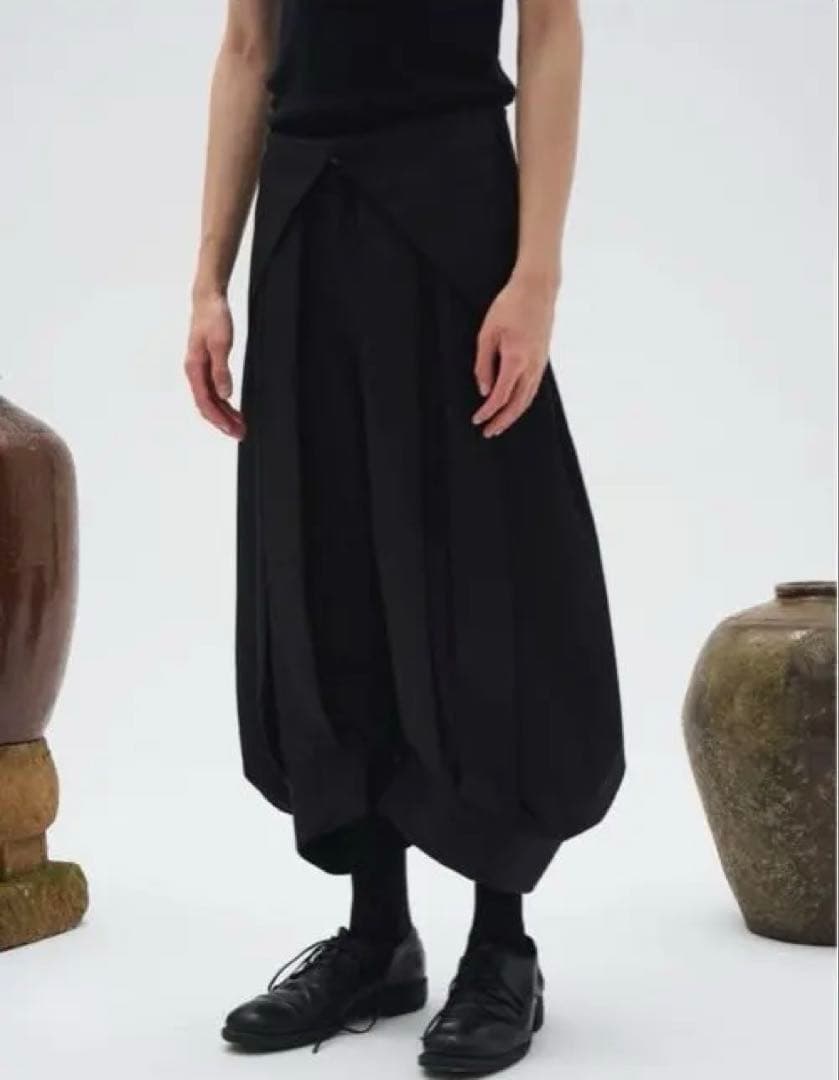 7440 37 1 ワイドパンツ カジュアルパンツ バルーンパンツ 9分丈パンツ