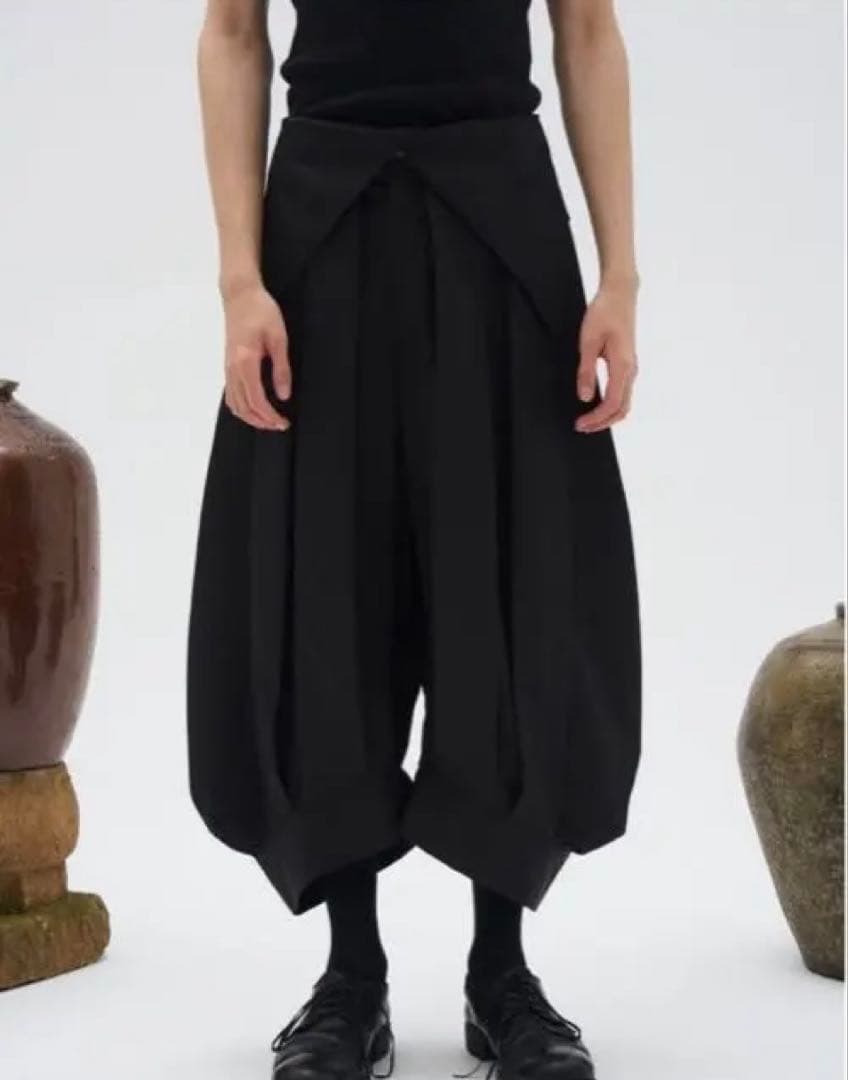 7440 37 1 ワイドパンツ カジュアルパンツ バルーンパンツ 9分丈パンツ