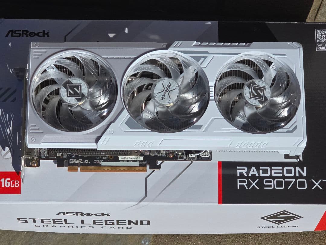グラフィックボード・グラボ・ビデオカード ASRock Radeon RX9070XT STEEL LEGEND