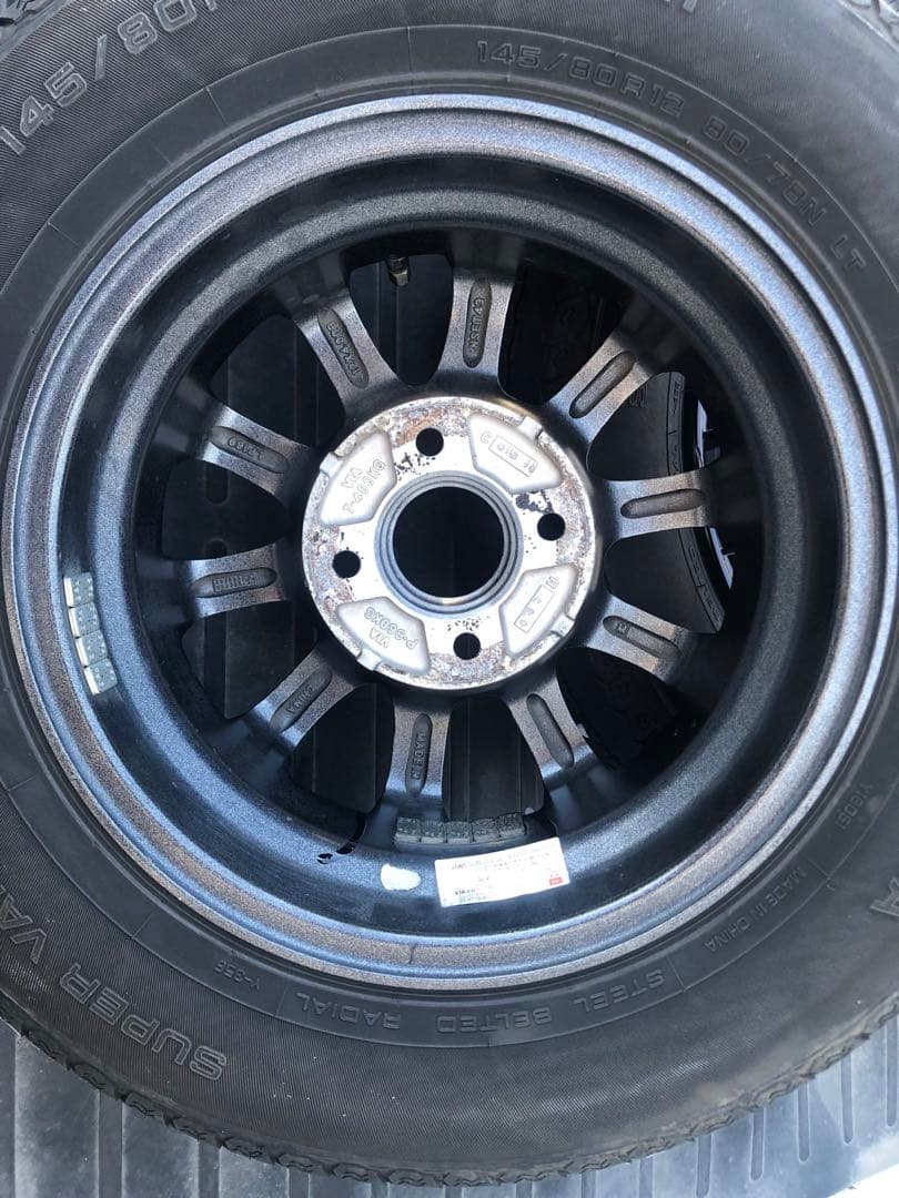 軽トラ・軽バン用　サマータイヤ　アルミホイール４本セット