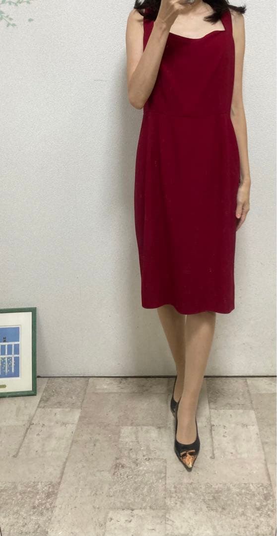 未使用タグ付　ドルチェ＆ガッバーナ　カクテルドレス 46 大きなサイズ　レッド