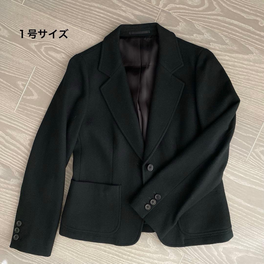 MARGARET HOWELL ブラック ヘリンボーン テーラードジャケット S