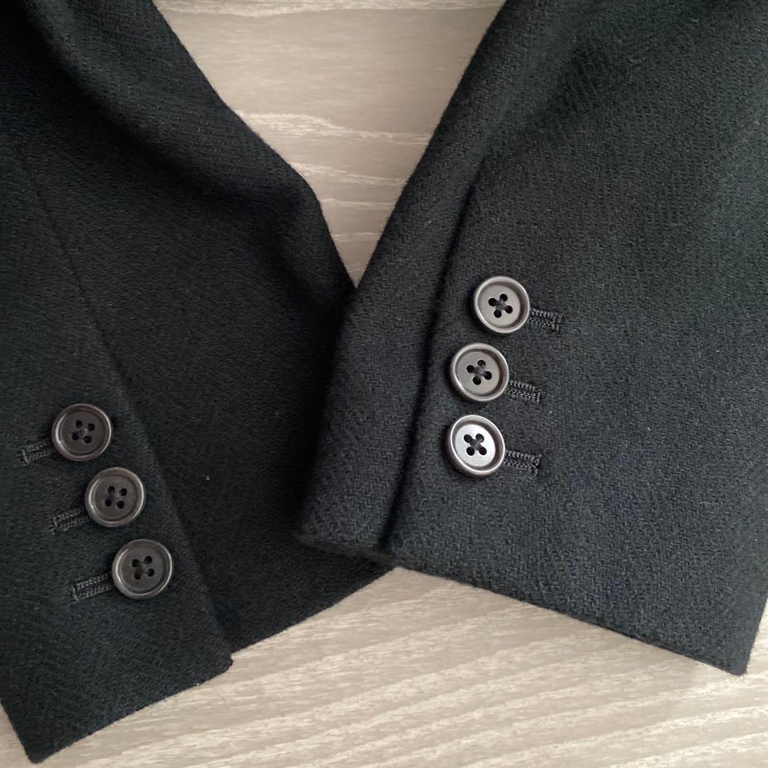 MARGARET HOWELL ブラック ヘリンボーン テーラードジャケット S