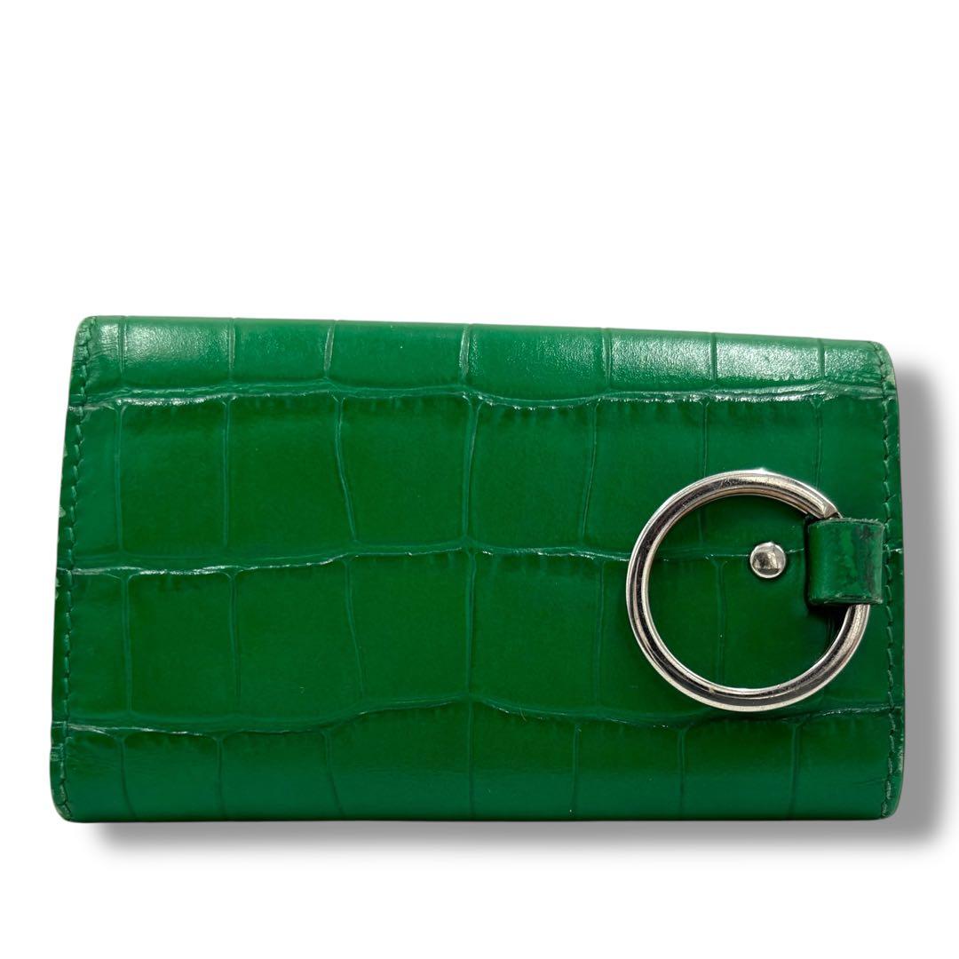 美品　BALENCIAGA バレンシアガ　キーケース　6連　クロコ型押し　レザー