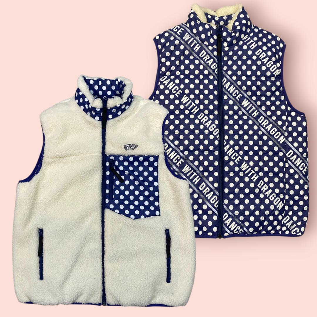 ダンスウィズドラゴン ノースリーブ リバーシブル ボア ダウン ジャケット 2