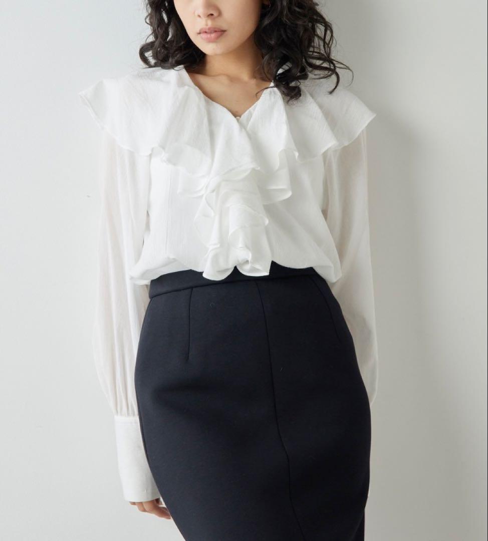 Whim Gazette カスケードフリルブラウス