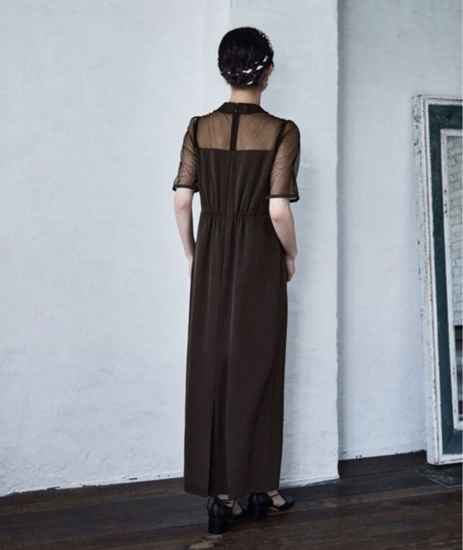 etoll ドレス 刺繍ペプラムビスチェ＆Iラインドレスセットアップ