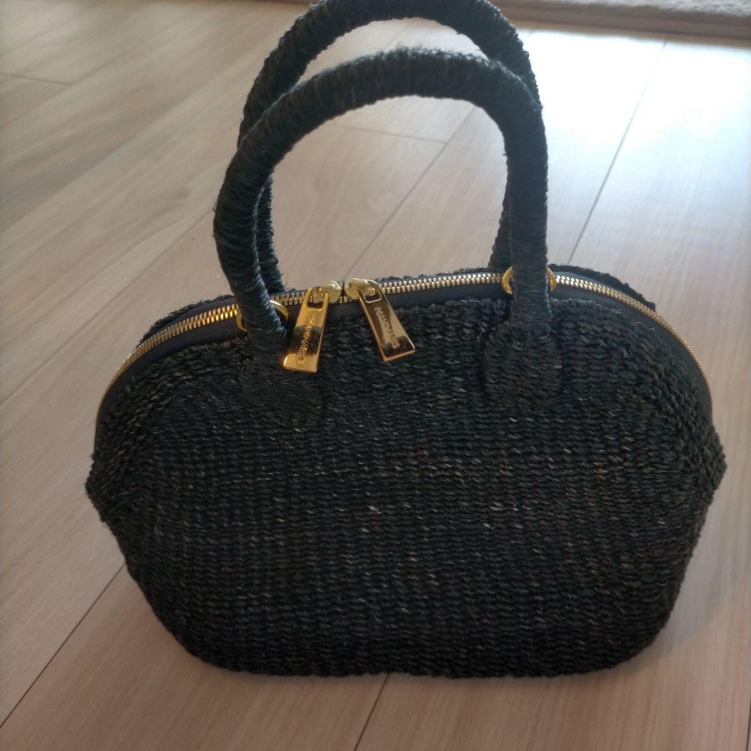 manimaris マニマリス アバカボストンバッグ　ミニ 黒