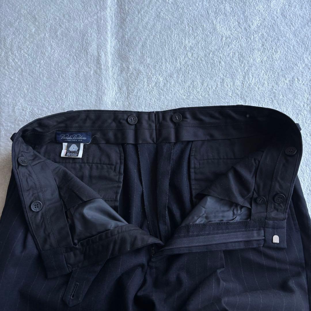 ✨️美品 ブルックスブラザーズ ストライプ スーツ ブラック XL セットアップ