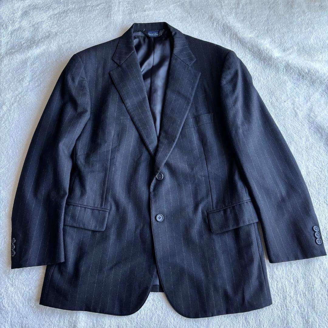 ✨️美品 ブルックスブラザーズ ストライプ スーツ ブラック XL セットアップ