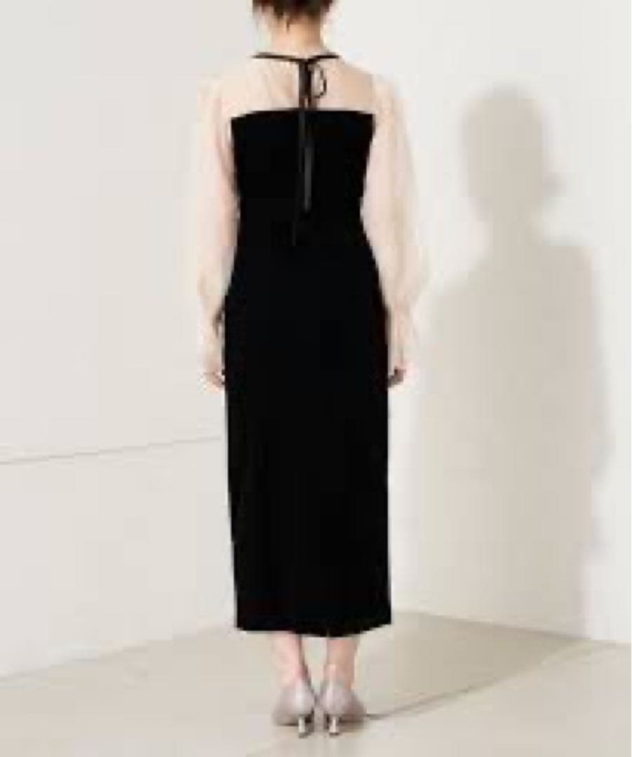 【ゆ】SALON by Chico タイトドレス 黒・クリーム