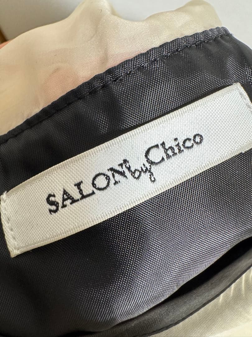 【ゆ】SALON by Chico タイトドレス 黒・クリーム