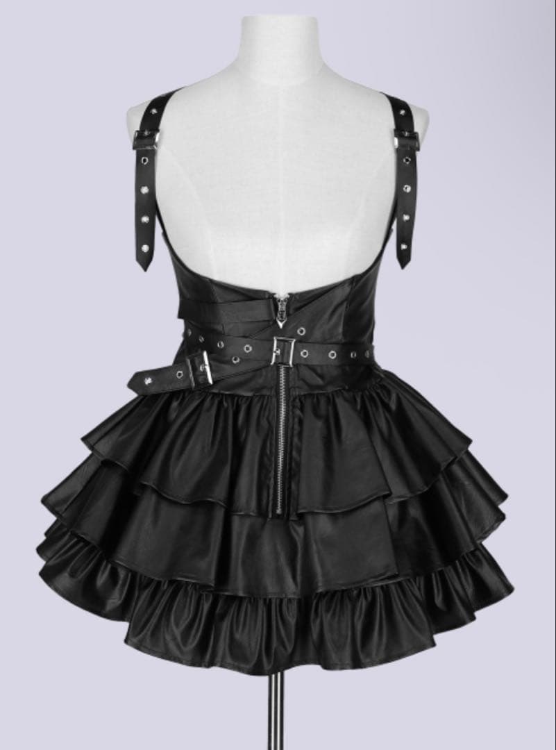 IMVAL フリルレザードレス [BLK] QOOZA クーザ