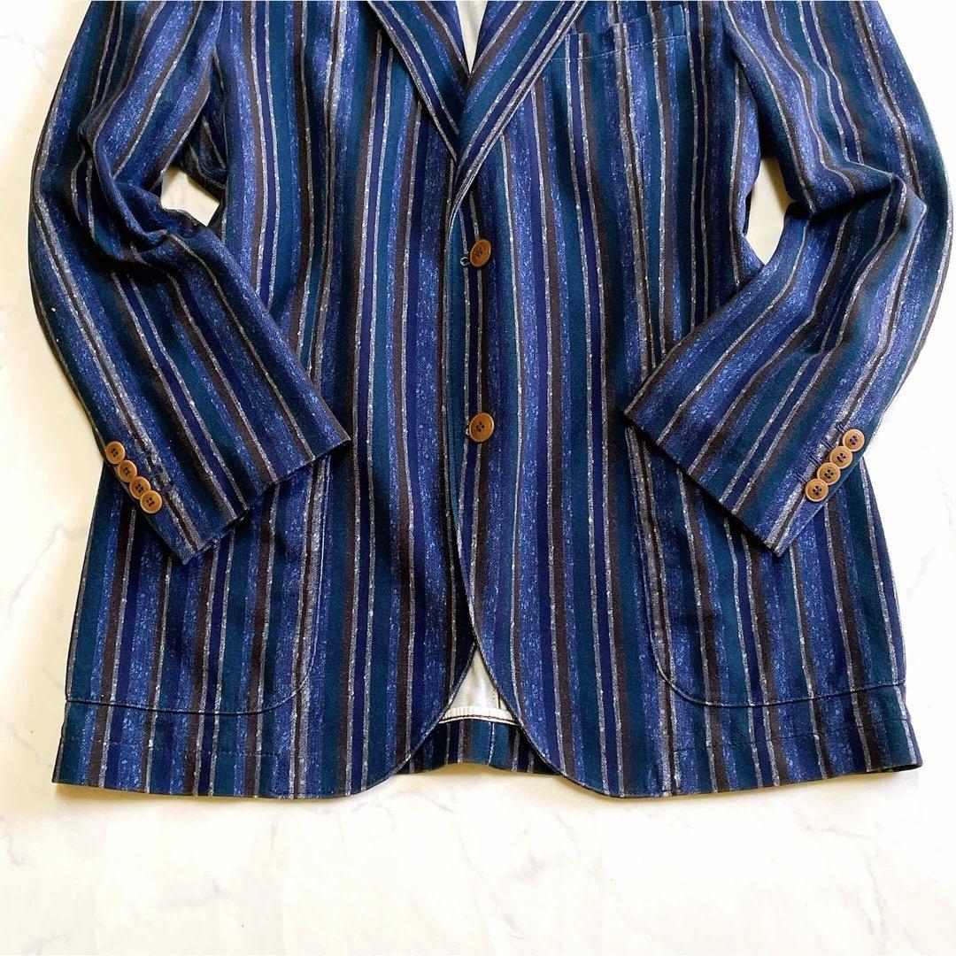 チルコロ1901 テーラードジャケット ストライプ ジャージー素材 50 XL