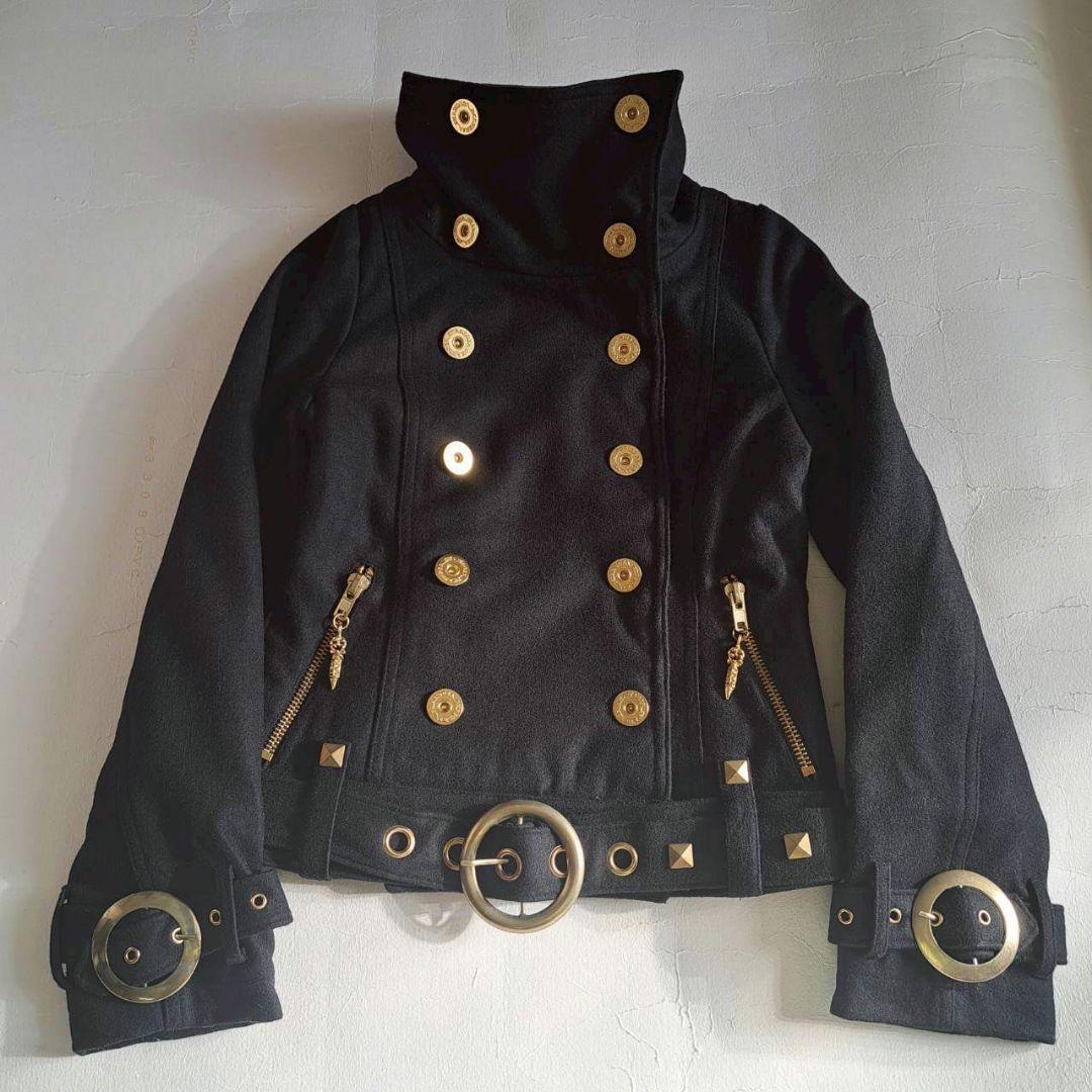 d.i.a ウールコート 金ボタン スタッズ バックル y2k 平成ギャル