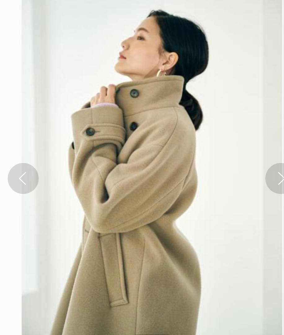 ソフトメルトンスタンドカラーコート