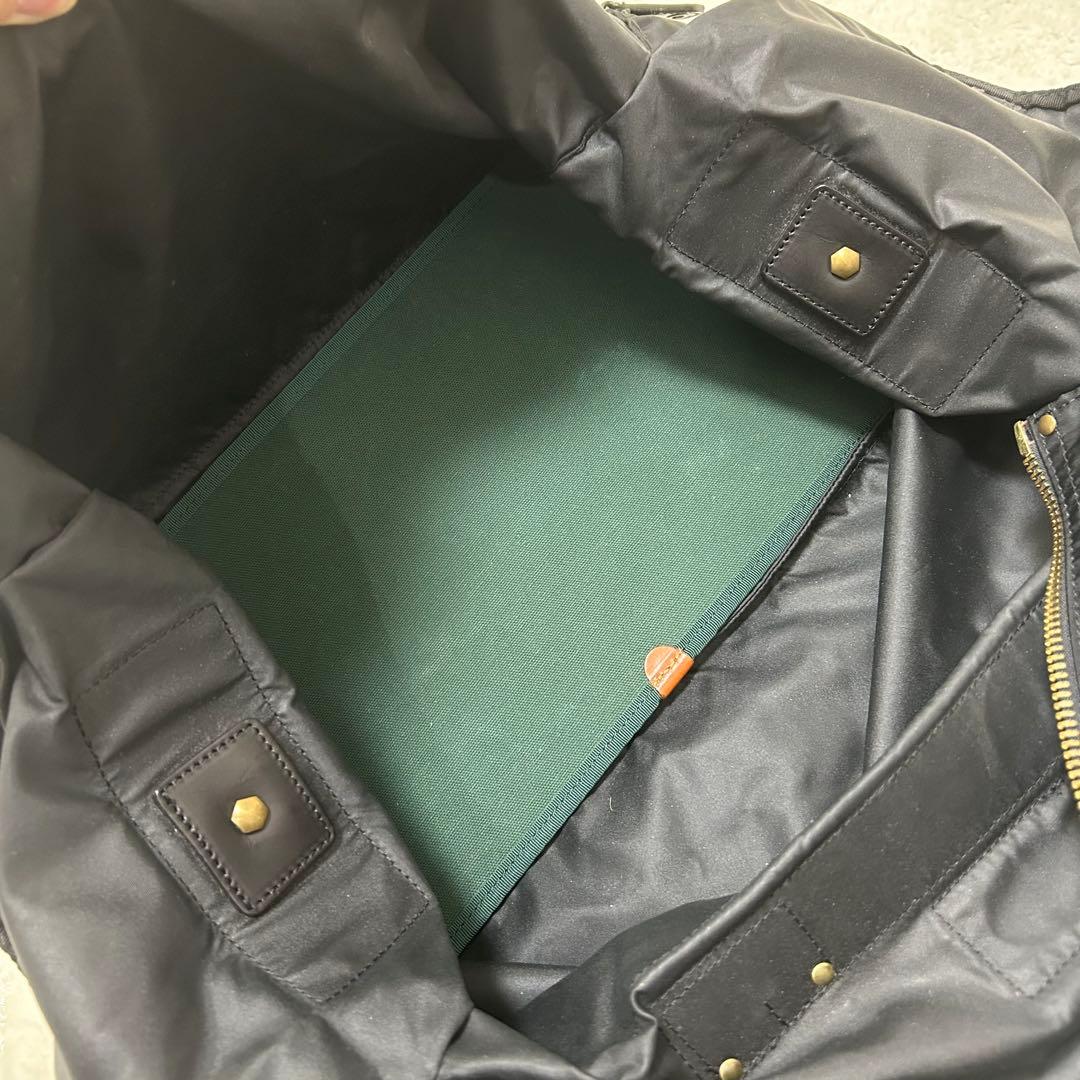 【美品】フェリージ 2way ボストンバッグ P4/6 ブラック 底板付き