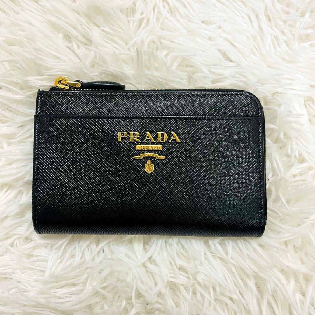 極美✨付属完備✨PRADA キーリング付 キーケース ケース ブラック