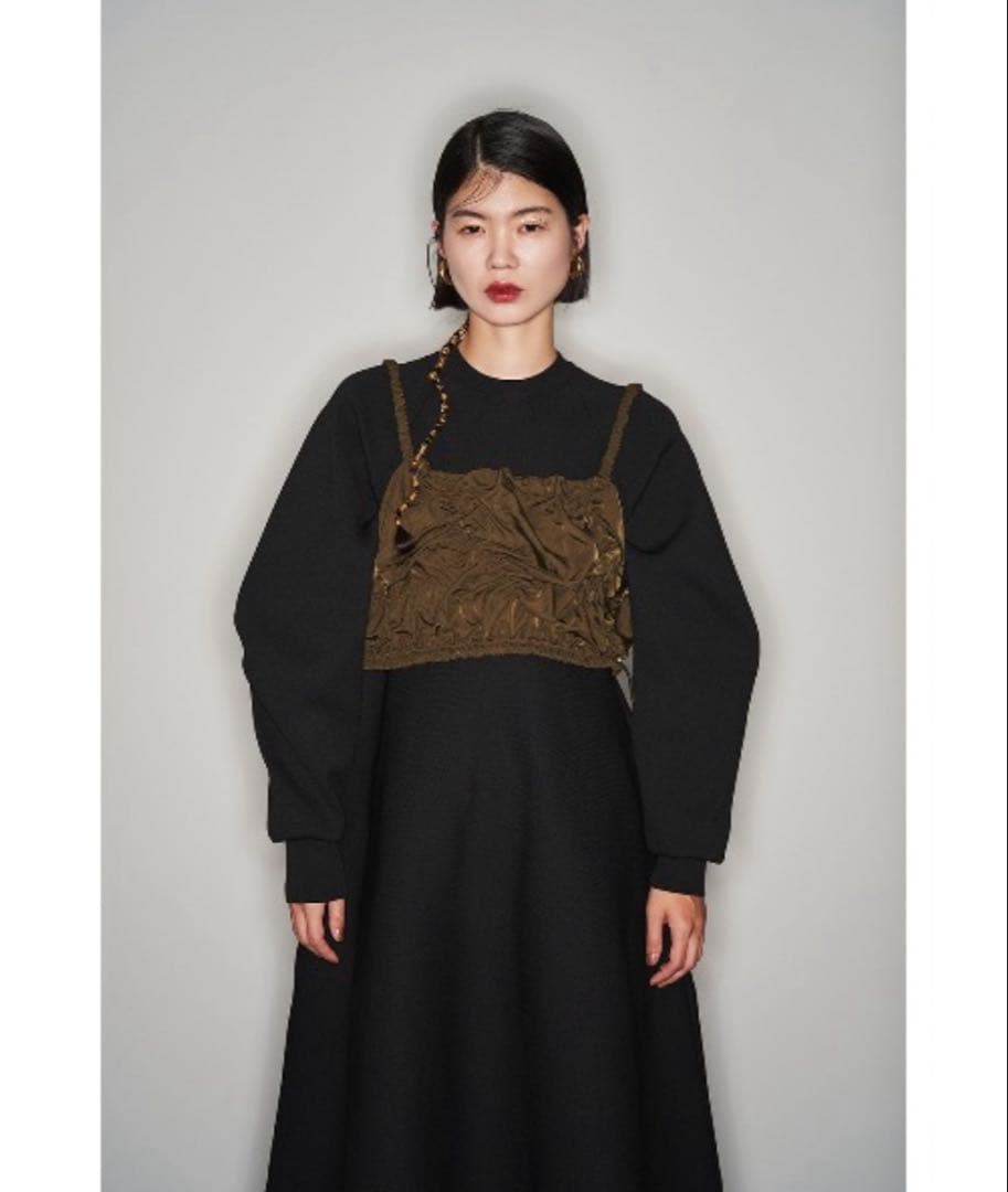 トップス OMMO SPIRAL SHIRRING BUSTIER