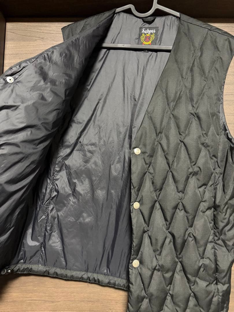 【極美品】Schott×TAION ショット ダイヤキルト Lサイズ ブラック