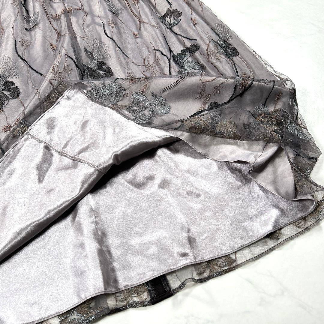 【現行品・大きいサイズ 3L】　カラルス　Vネック刺繍レースワンピースドレス