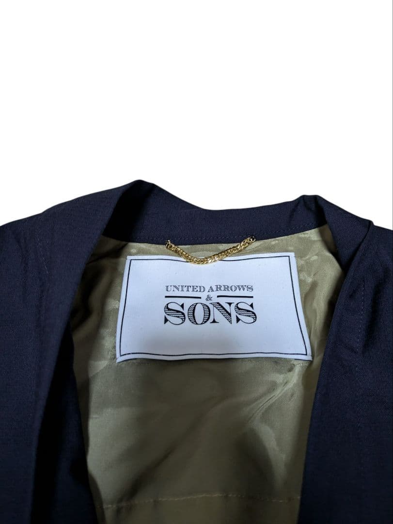 ユナイテッドアローズアンドサンズ　ジャケット　ノーカラー　　L 極美品