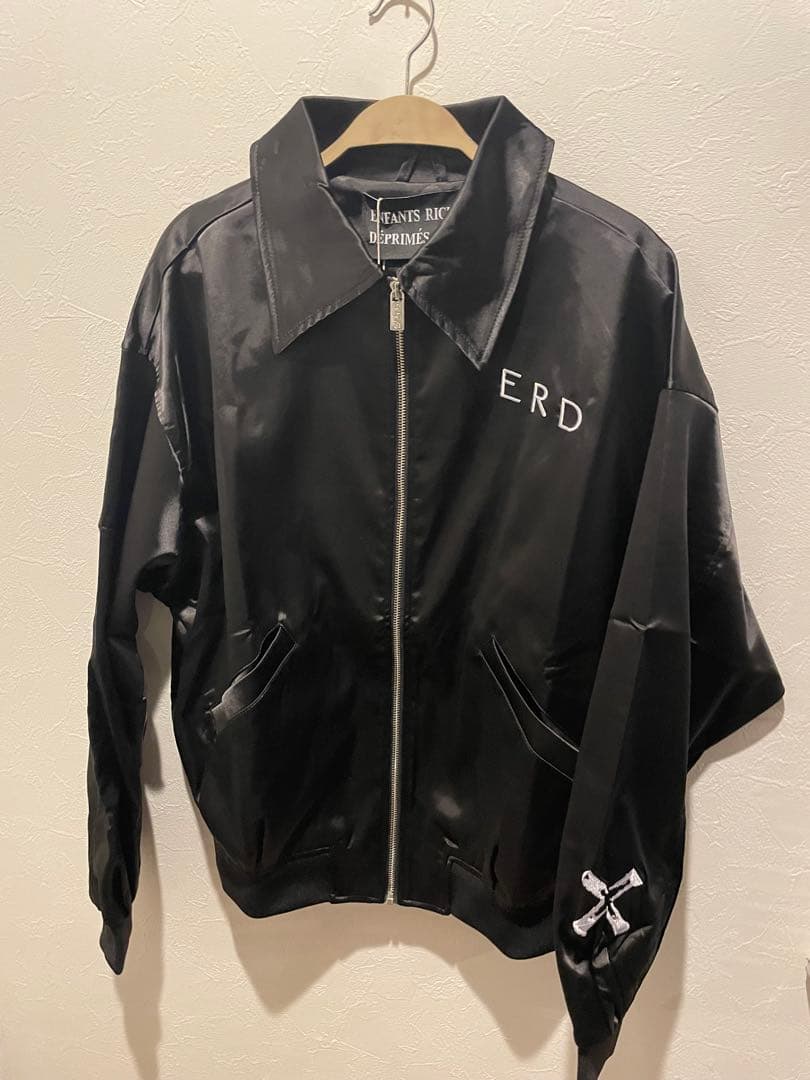 【超目玉】ERD ブラックナイロンボンバージャケット　L