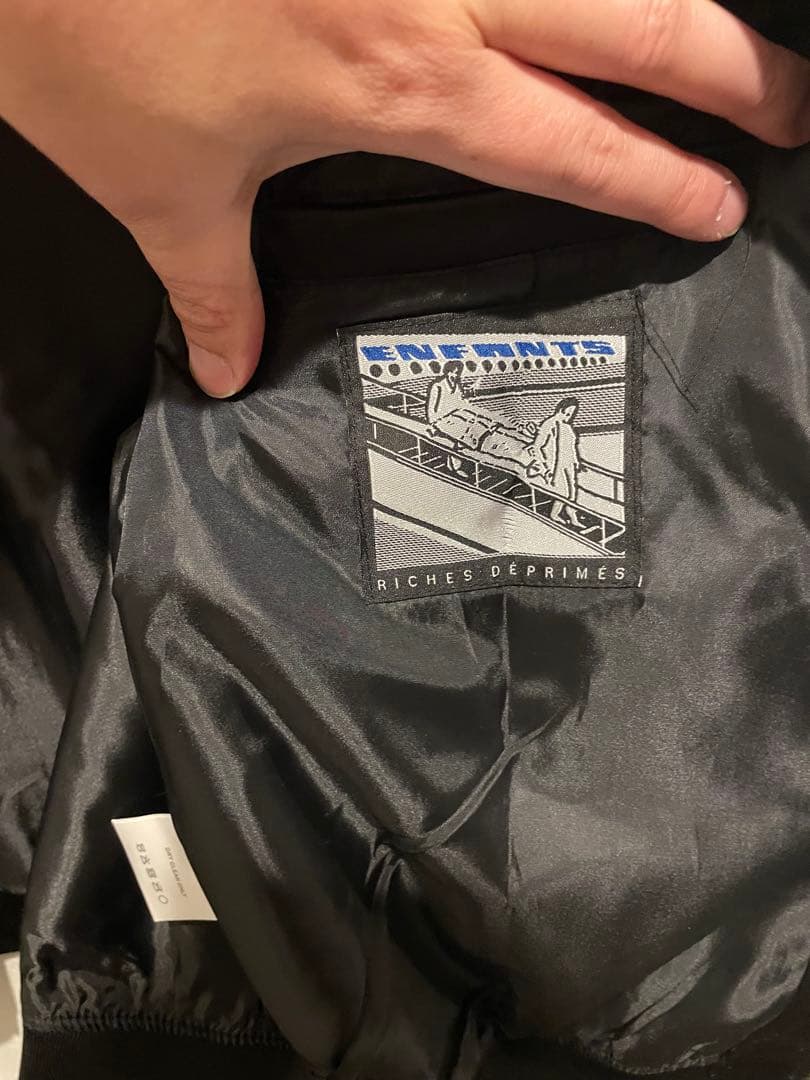 【超目玉】ERD ブラックナイロンボンバージャケット　L