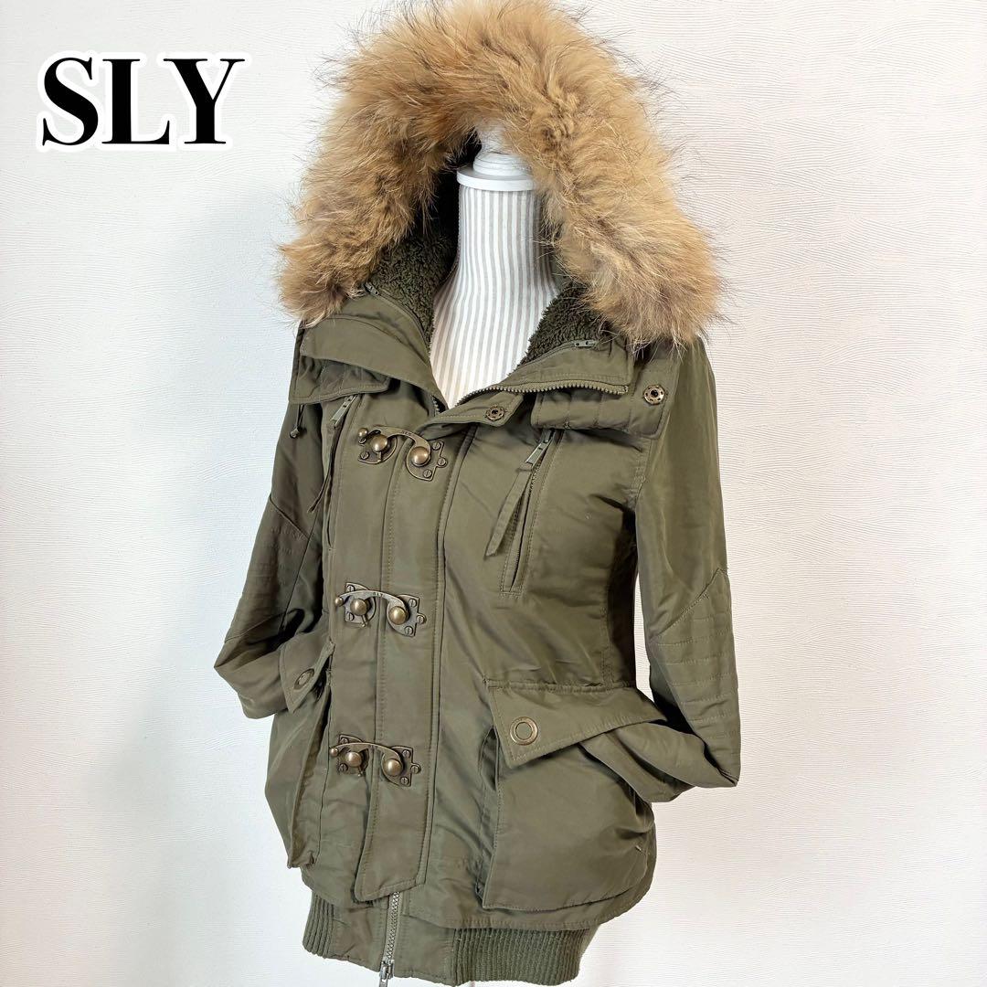 00s y2k SLY N3B モッズコート ロング 平成ギャル ファー フード